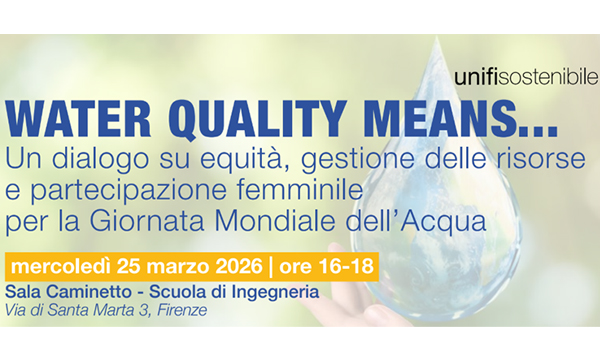 WATER QUALITY MEANS... Un dialogo su equit&agrave;, gestione delle risorse e partecipazione femminile per la Giornata Mondiale dell&rsquo;Acqua.